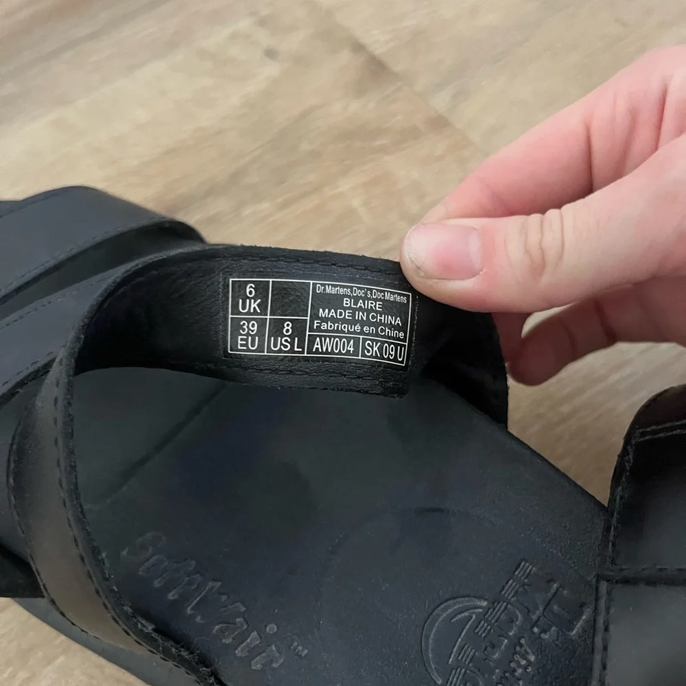 Dr. Martens Black Leather Sandals - Picture 5 of 5